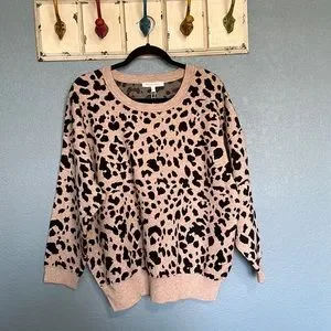 Pull Workshop Republic - Motif Animal - Femme - Taille L - Marron/Tan - Neuf Avec étiquettes